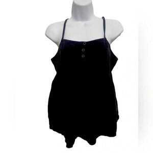 Cleo & Wolf Babydoll Tank with adjustable straps size medium - black